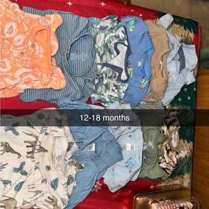 Assorted Baby Onesies + short sets  12-18 Months